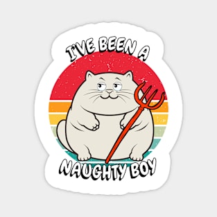 Cute fat Cat is a naughty boy Magnet