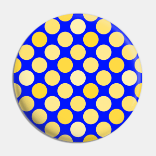 Yellow and Blue Polkadot Pattern for Down Syndrome Awareness Pin