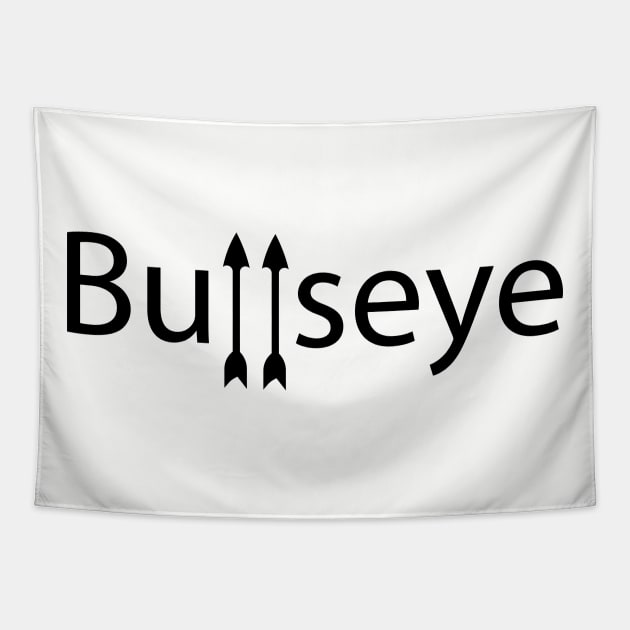 Bullseye typographic logo design Tapestry by DinaShalash