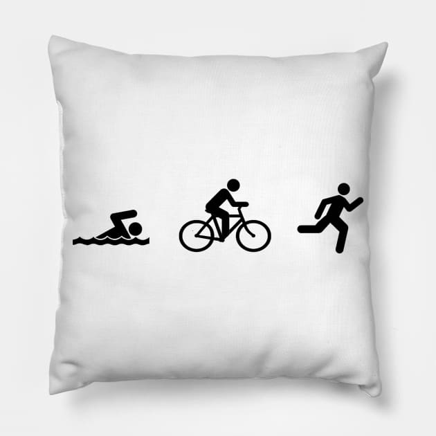 Triathlon Pillow by wanungara