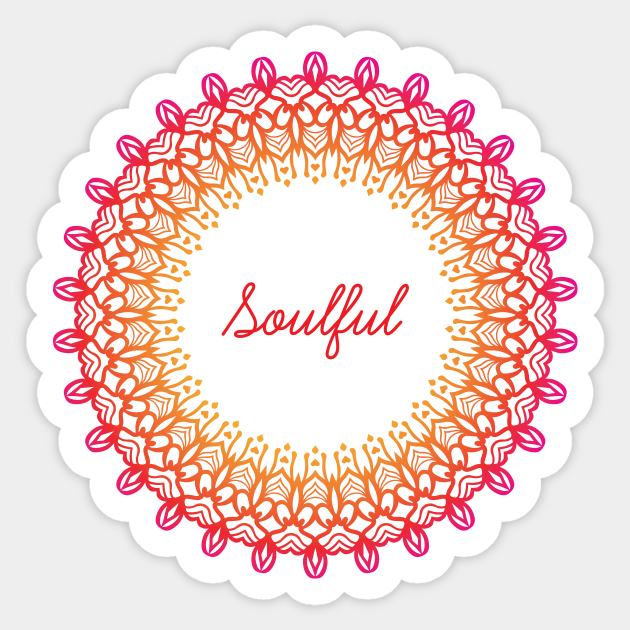 Soulful Meditation Quote Mandala Illustration Print Design Gc 092 18 Peace Of Mind Sticker Teepublic