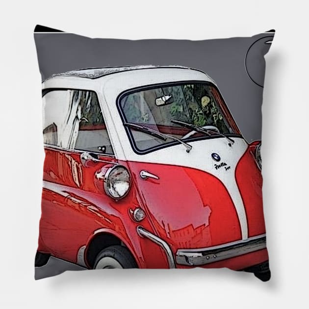 BUBBLE CAR EXOTIC VINTAGE Pillow by VICDR