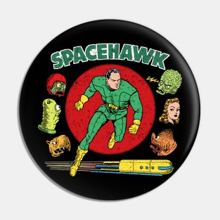 Spacehawk Vintage Art Pin