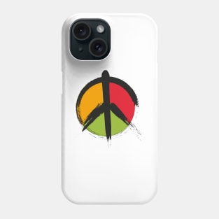 Anti war pacifism pacifist symbol in pan african colors Phone Case