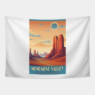 Monument Valley National Park Travel Poster Tapestry