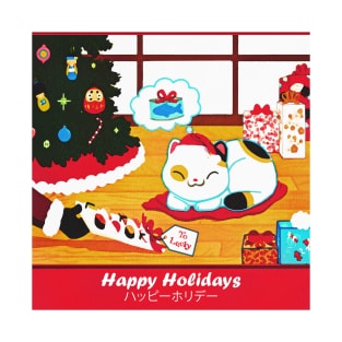 Cat Sushi Christmas design T-Shirt