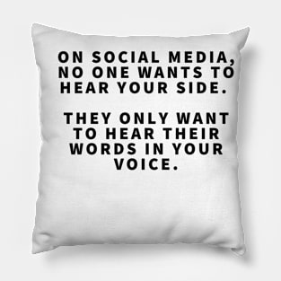 #1 Rule of Social Media Pillow