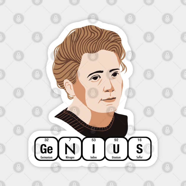 GENIUS Marie Curie Magnet by firstsapling@gmail.com