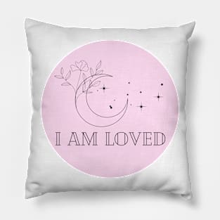 Affirmation Collection - I Am Loved (Pink) Pillow