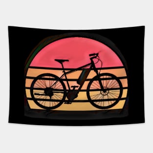 BIKE retro sunset Tapestry