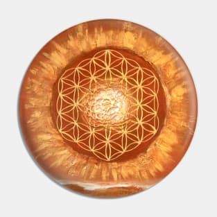 Sacred geometry - sun flower of life Pin