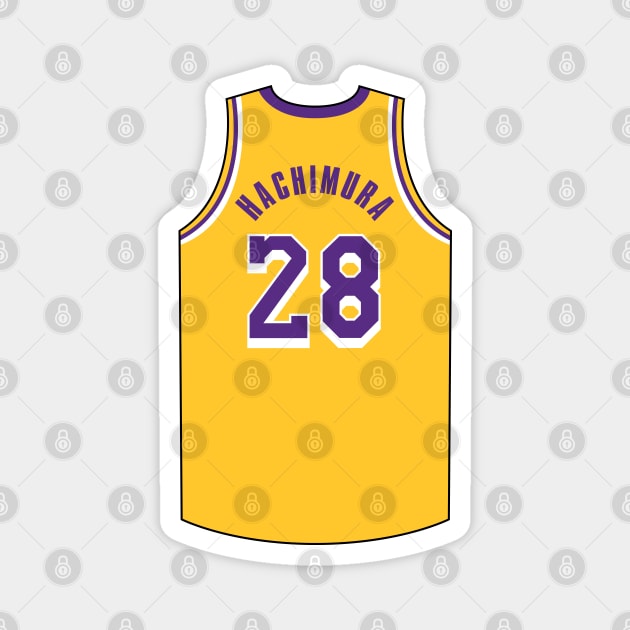 Rui Hachimura Jersey Gold Qiangy Magnet by qiangdade