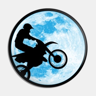Motocross Motorcycle Blue Moon Pin