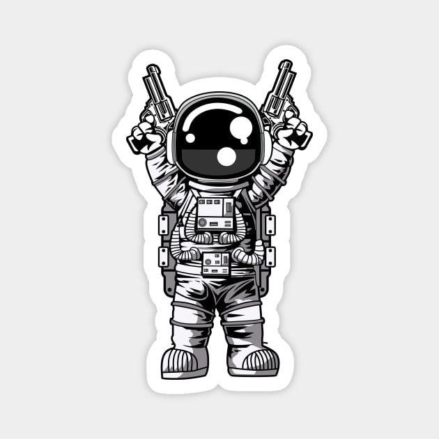 Astronaut Gunslinger Magnet by ArtisticParadigms