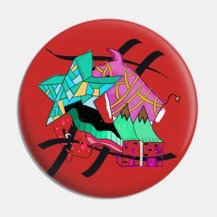 bull color Pin