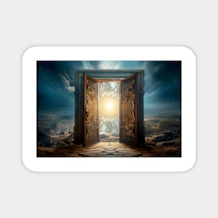 Door Gate Otherworldly Dimension Fantastic Landscape Surrealist Magnet