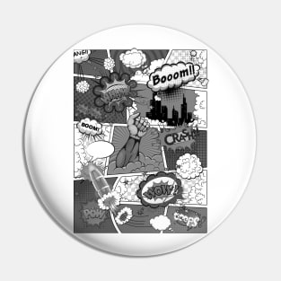 Comics - Black & White Pin