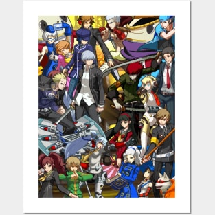 Decoração para casa shin megami tensei persona 4-seda arte poster adesivo  de parede decoração presente