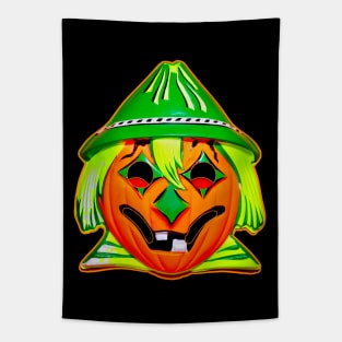 Pumpkin Scarecrow Mask Tapestry