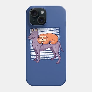 SLOTH ON A DOG Phone Case