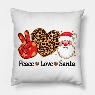 Peace Love Santa Christmas Pillow