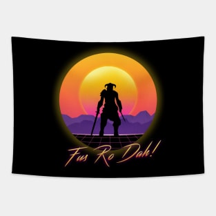 Fus Ro Dah Retro Wave Tapestry