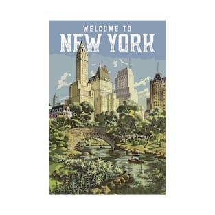 NEW YORK City Vintage style poster | Postcard style Placard Vacation Souvenir T-Shirt