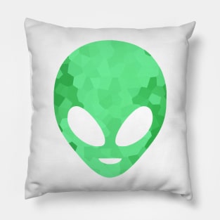 Green Alien Head Pillow