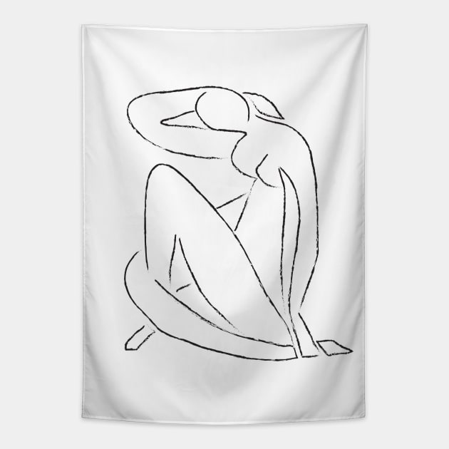 Matisse Sketch Tapestry by REVE DE VENUS