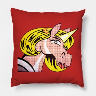 Unicorn Girl With Barrette Pillow