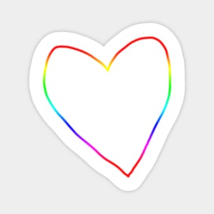 Spectrum Rainbow Heart Outline Magnet