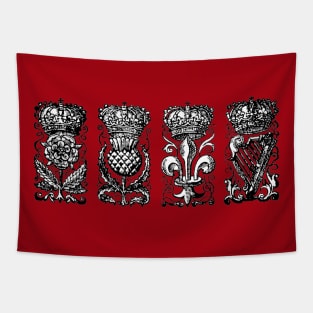 Emblems of the Four Kingdoms - England, Scotland, France and Ireland Tapestry