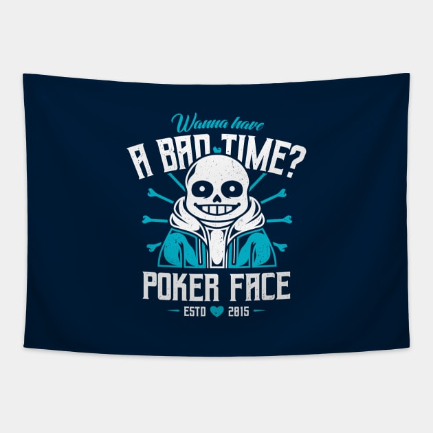 Poker Face Tapestry by Alundrart