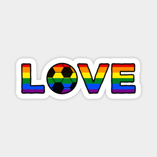 Soccer Love Rainbow Magnet