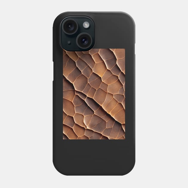 Cracked brown Imitation leather, natural and ecological leather print #11 Phone Case by Endless-Designs