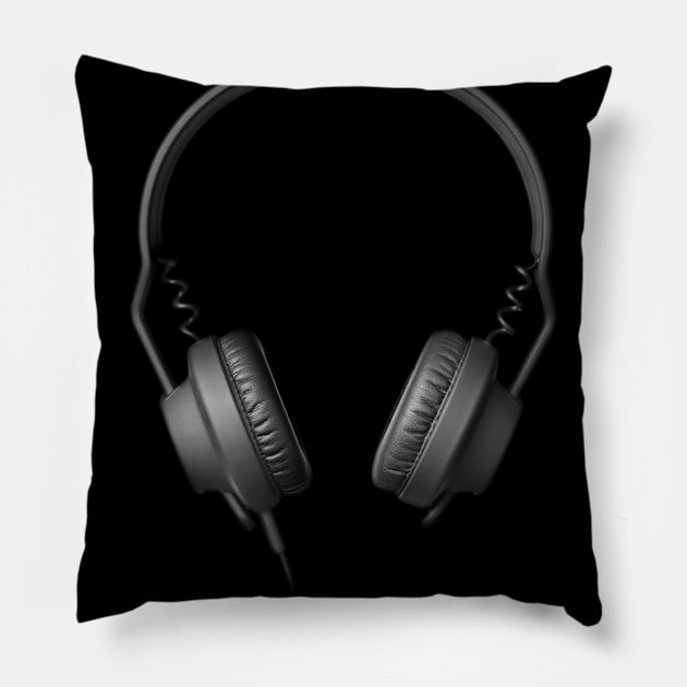 Headphones Pillow by nametaken