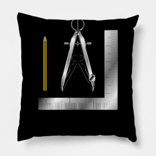 Pencil Square and Compass Pillow