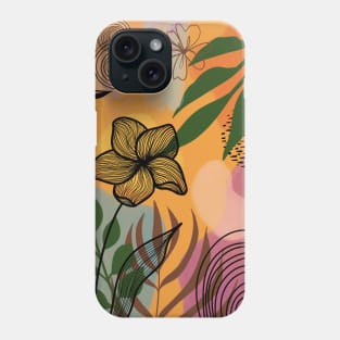 Abstract boho botanical illustration Phone Case