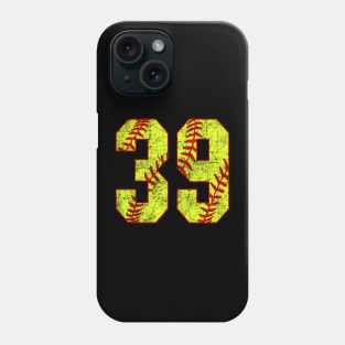 Fastpitch Softball Number 39 #39 Softball Shirt Jersey Uniform Favorite Player Biggest Fan Phone Case