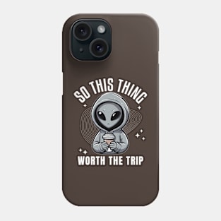 UFO Fuel Stop - Coffee Worth the Trip | Funny Sci-Fi Phone Case