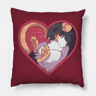 Heart Rat: Hooded Black Pillow