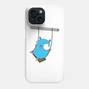 Gopher on a swing Phone Case