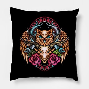 Awesome colorful owl Pillow