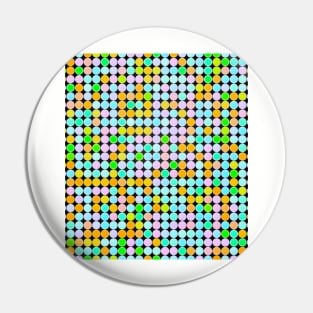 Bright, colourful circles in flat rows Pin