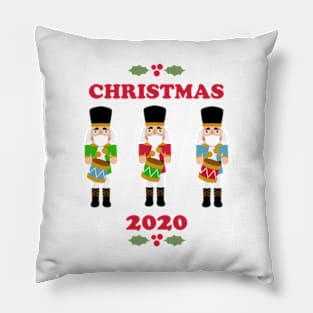 Masked Wooden Toy Soldier Christmas 2020 Pillow