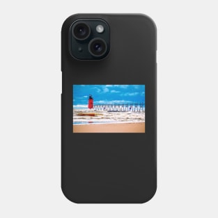 “Turbulent” - South Haven Lighthouse Phone Case