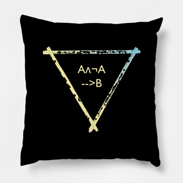 Logic and triangle Pillow by Blacklinesw9