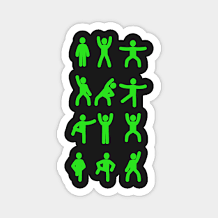 Sports Stickman Green Magnet