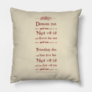 Demons run (red) Pillow