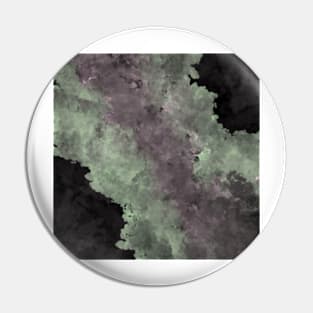 Dark Pastel Watercolor Green Black Purple Design Pin